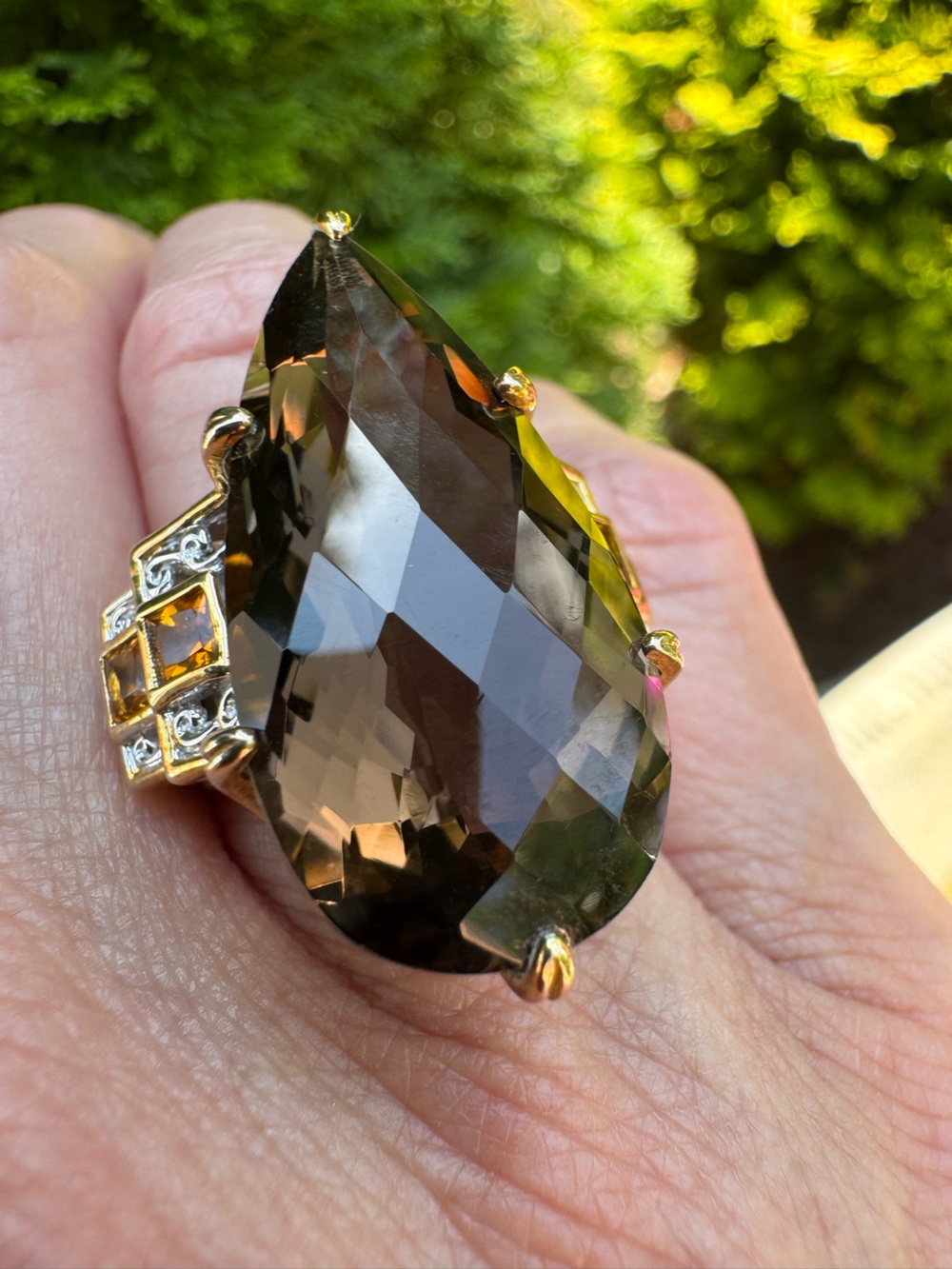 Michael Valitutti Gems En Vogue 24k Gold Over Silver Smokey Quartz N Citrine - 7 - Picture 13 of 13
